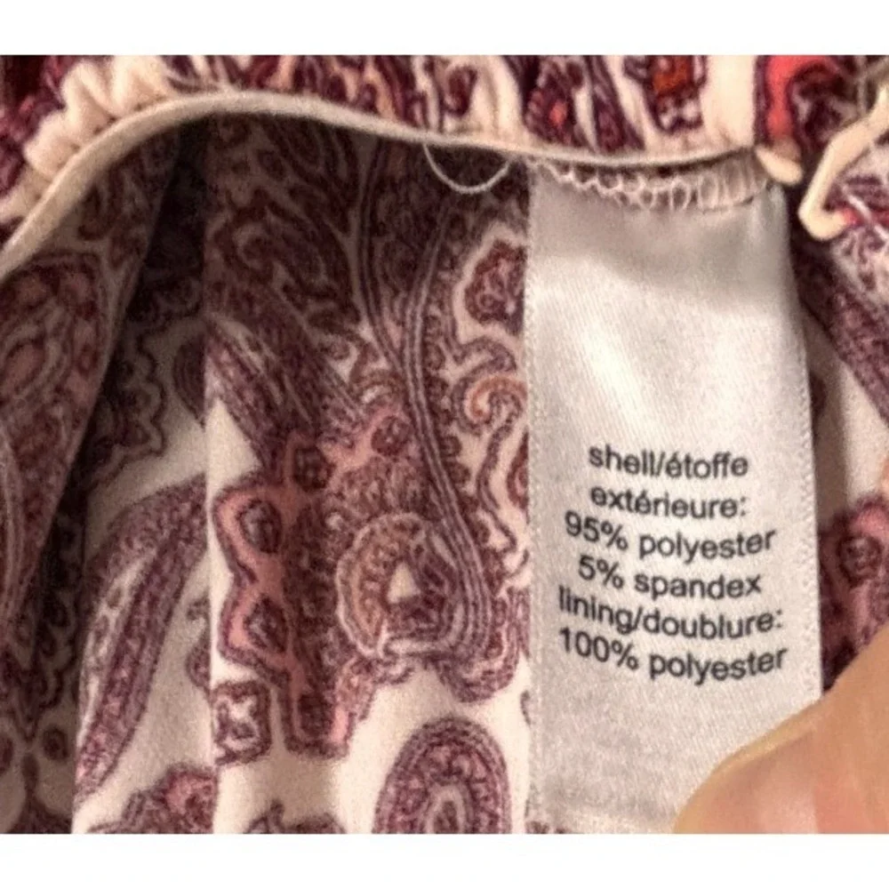 Maurices‎ Pink Paisley Print Sleeveless Tie Waist Cropped Wide Leg Jumpsuit Sz S